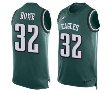 Men's Philadelphia Eagles #32 Eric Rowe Midnight Green Hot Pressing Player Name & Number Nike NFL Tank Top Jersey
