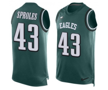 Men's Philadelphia Eagles #43 Darren Sproles Midnight Green Hot Pressing Player Name & Number Nike NFL Tank Top Jersey