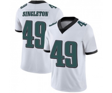 Men's Philadelphia Eagles #49 Alex Singleton White Limited Vapor Untouchable Nike Jersey
