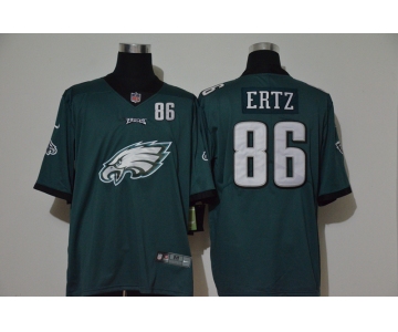 Men's Philadelphia Eagles #86 Zach Ertz Midnight Green 2020 Big Logo Number Vapor Untouchable Stitched NFL Nike Fashion Limited Jersey