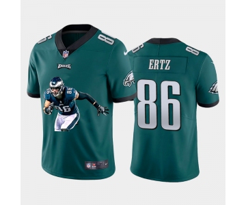 Men's Philadelphia Eagles #86 Zach Ertz Midnight Green Player Portrait Edition 2020 Vapor Untouchable Stitched NFL Nike Limited Jersey