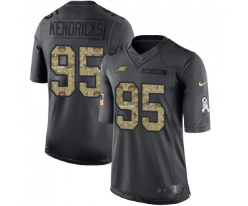 Men's Philadelphia Eagles #95 Mychal Kendricks Black Anthracite 2016 Salute To Service Stitched NFL Nike Limited Jersey