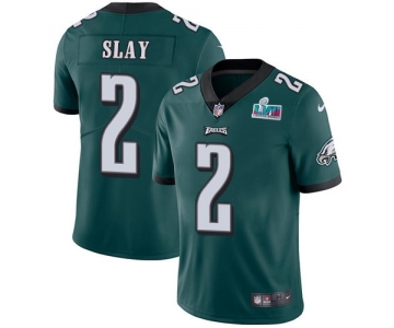 Men's Womens Youth Kids Philadelphia Eagles #2 Darius Slay Jr. Green Team Color Super Bowl LVII Patch Stitched Vapor Untouchable Limited Jersey