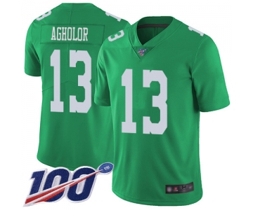 Nike Eagles #13 Nelson Agholor Green Men's Stitched NFL Limited Rush 100th Season Jersey