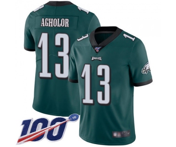 Nike Eagles #13 Nelson Agholor Midnight Green Team Color Men's Stitched NFL 100th Season Vapor Limited Jersey
