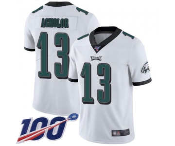 Nike Eagles #13 Nelson Agholor White Men's Stitched NFL 100th Season Vapor Limited Jersey