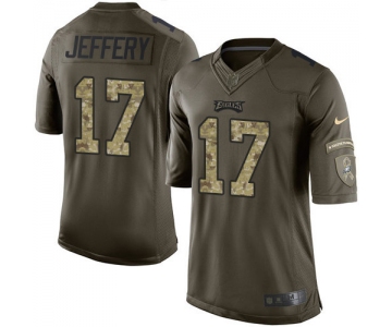 Nike Eagles #17 Alshon Jeffery Green Men's Stitched NFL Limited 2015 Salute To Service Jersey