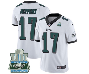 Nike Eagles #17 Alshon Jeffery White Super Bowl LII Champions Men's Stitched NFL Vapor Untouchable Limited Jersey