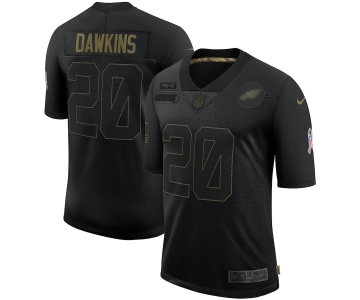 Nike Eagles 20 Brian Dawkins Black 2020 Salute To Service Limited Jersey