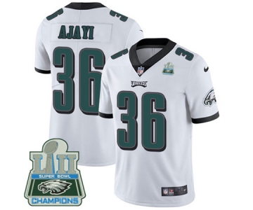 Nike Eagles #36 Jay Ajayi White Super Bowl LII Champions Men's Stitched NFL Vapor Untouchable Limited Jersey