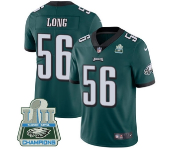 Nike Eagles #56 Chris Long Midnight Green Team Color Super Bowl LII Champions Men's Stitched NFL Vapor Untouchable Limited Jersey