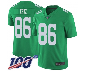 Nike Eagles #86 Zach Ertz Green Men's Stitched NFL Limited Rush 100th Season Jersey