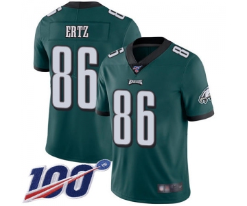 Nike Eagles #86 Zach Ertz Midnight Green Team Color Men's Stitched NFL 100th Season Vapor Limited Jersey