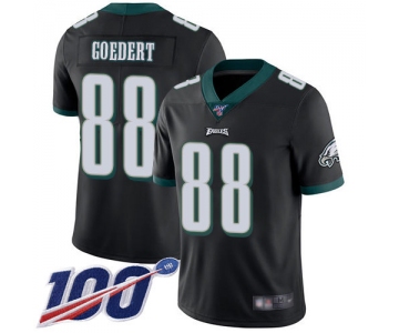 Nike Eagles #88 Dallas Goedert Black Alternate Men's Stitched NFL 100th Season Vapor Limited Jersey