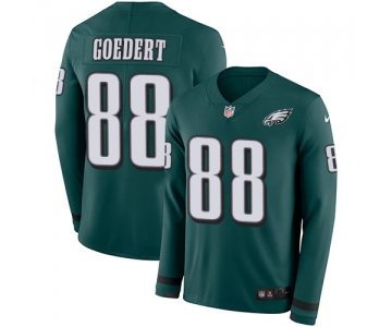 Nike Eagles 88 Dallas Goedert Midnight Green Team Color Men's Stitched NFL Limited Therma Long Sleeve Jersey