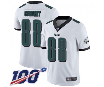 Nike Eagles #88 Dallas Goedert White Men's Stitched NFL 100th Season Vapor Limited Jersey