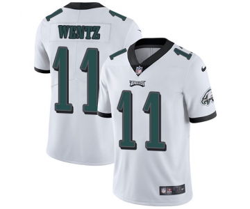 Nike Philadelphia Eagles #11 Carson Wentz White Men's Stitched NFL Vapor Untouchable Limited Jersey