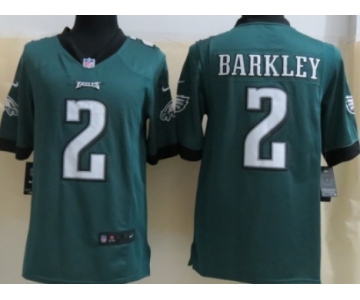 Nike Philadelphia Eagles #2 Matt Barkley Dark Green Limited Jersey