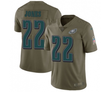 Nike Philadelphia Eagles #22 Sidney Jones Olive Men's Stitched NFL Limited 2017 Salute To Service Jersey