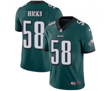 Nike Philadelphia Eagles #58 Jordan Hicks Midnight Green Team Color Men's Stitched NFL Vapor Untouchable Limited Jersey