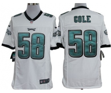 Nike Philadelphia Eagles #58 Trent Cole White Limited Jersey