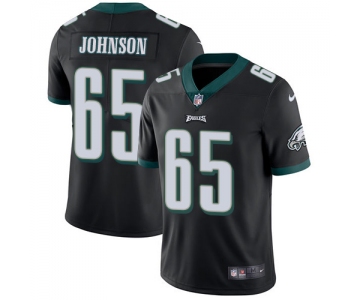 Nike Philadelphia Eagles #65 Lane Johnson Black Alternate Men's Stitched NFL Vapor Untouchable Limited Jersey