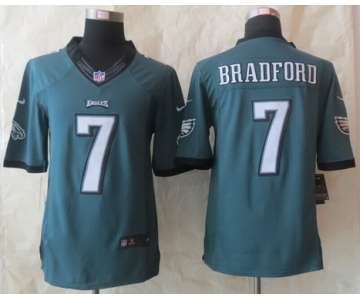 Nike Philadelphia Eagles #7 Sam Bradford Dark Green Limited Jersey