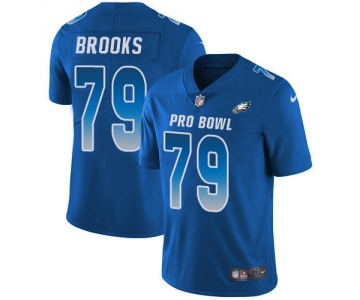 Nike Philadelphia Eagles #79 Brandon Brooks Royal Men's Stitched NFL Limited NFC 2019 Pro Bowl Jersey
