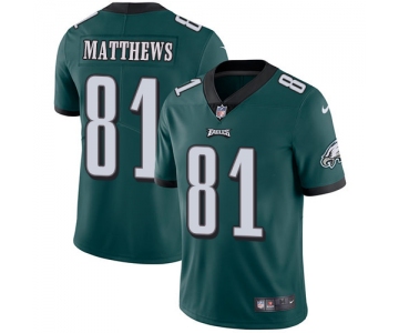 Nike Philadelphia Eagles #81 Jordan Matthews Midnight Green Team Color Men's Stitched NFL Vapor Untouchable Limited Jersey