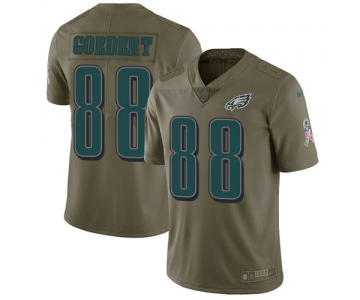 Nike Philadelphia Eagles #88 Dallas Goedert Olive Stitched NFL Limited 2017 Salute To Service Jersey