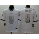 Nike Philadelphia Eagles #9 Nick Foles Platinum White Limited Jersey