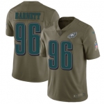 Nike Philadelphia Eagles #96 Derek Barnett Olive Men's Stitched NFL Limited 2017 Salute To Service Jersey