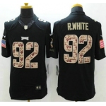 Philadelphia Eagles #92 Reggie White Nike Salute to Service Nike Black Limited Jersey