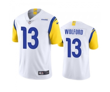 Men's Los Angeles Rams #13 John Wolford White Vapor Untouchable Limited Stitched Football Jersey