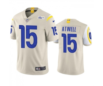 Men's Los Angeles Rams #15 Tutu Atwell Bone Vapor Untouchable Limited Stitched Football Jersey