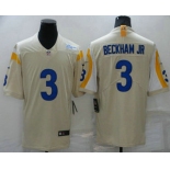 Men's Los Angeles Rams #3 Odell Beckham Jr 2021 Cream Vapor Untouchable Limited Stitched Jersey