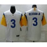 Men's Los Angeles Rams #3 Odell Beckham Jr 2021 White Vapor Untouchable Limited Stitched Football Jersey