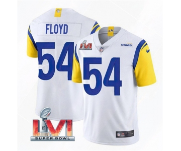 Men's Los Angeles Rams #54 Leonard Floyd 2022 White Super Bowl LVI Vapor Limited Stitched Jersey