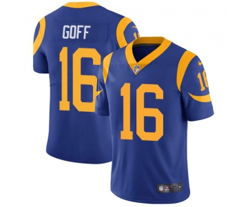 Nike Los Angeles Rams #16 Jared Goff Royal Blue Alternate Men's Stitched NFL Vapor Untouchable Limited Jersey