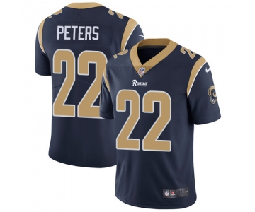 Nike Los Angeles Rams #22 Marcus Peters Navy Blue Team Color Men's Stitched NFL Vapor Untouchable Limited Jersey