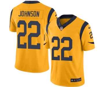 Nike Los Angeles Rams #22 Trumaine Johnson Gold Men's Stitched NFL Limited Rush Jersey