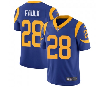 Nike Los Angeles Rams #28 Marshall Faulk Royal Blue Alternate Men's Stitched NFL Vapor Untouchable Limited Jersey