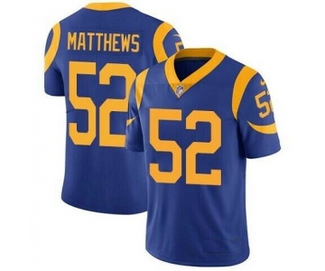 Nike Los Angeles Rams #52 Clay Matthews Royal Vapor Untouchable Limited Jersey