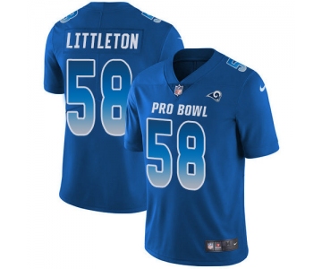 Nike Los Angeles Rams #58 Cory Littleton Royal Men's Stitched NFL Limited NFC 2019 Pro Bowl Jersey