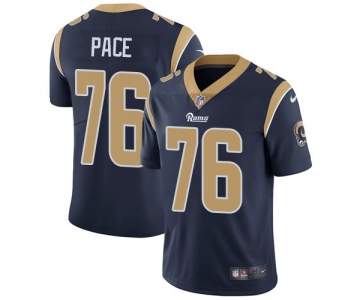 Nike Los Angeles Rams #76 Orlando Pace Navy Blue Team Color Men's Stitched NFL Vapor Untouchable Limited Jersey