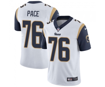 Nike Los Angeles Rams #76 Orlando Pace White Men's Stitched NFL Vapor Untouchable Limited Jersey