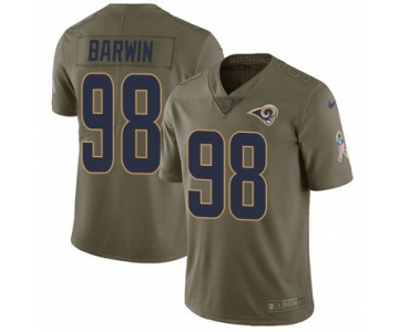 Nike Los Angeles Rams #98 Connor Barwin Olive Men's Stitched NFL Limited 2017 Salute to Service Jersey