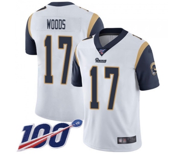 Nike Rams #17 Robert Woods White Men's Stitched NFL 100th Season Vapor Limited Jersey