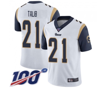 Nike Rams #21 Aqib Talib White Men's Stitched NFL 100th Season Vapor Limited Jersey