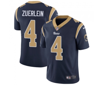 Nike Rams #4 Greg Zuerlein Navy Blue Team Color Men's Stitched NFL Vapor Untouchable Limited Jersey